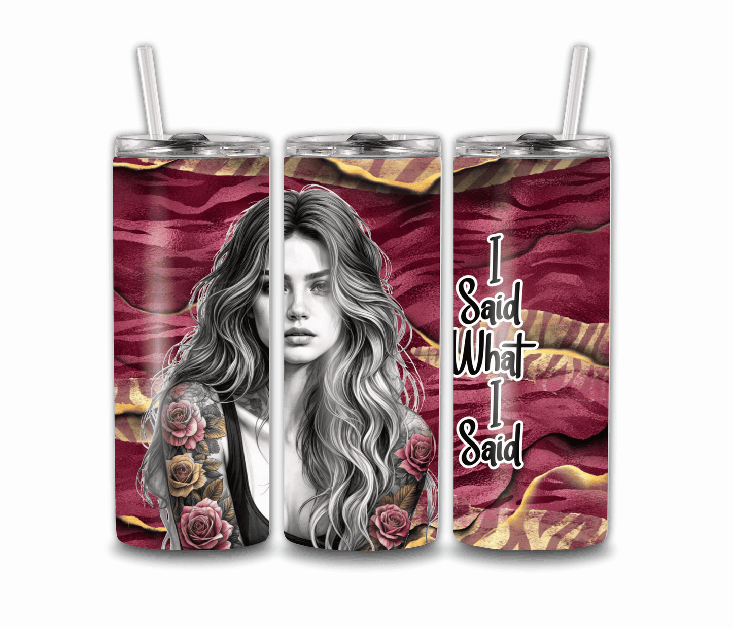 20oz Girl Power Tumbler with Straw