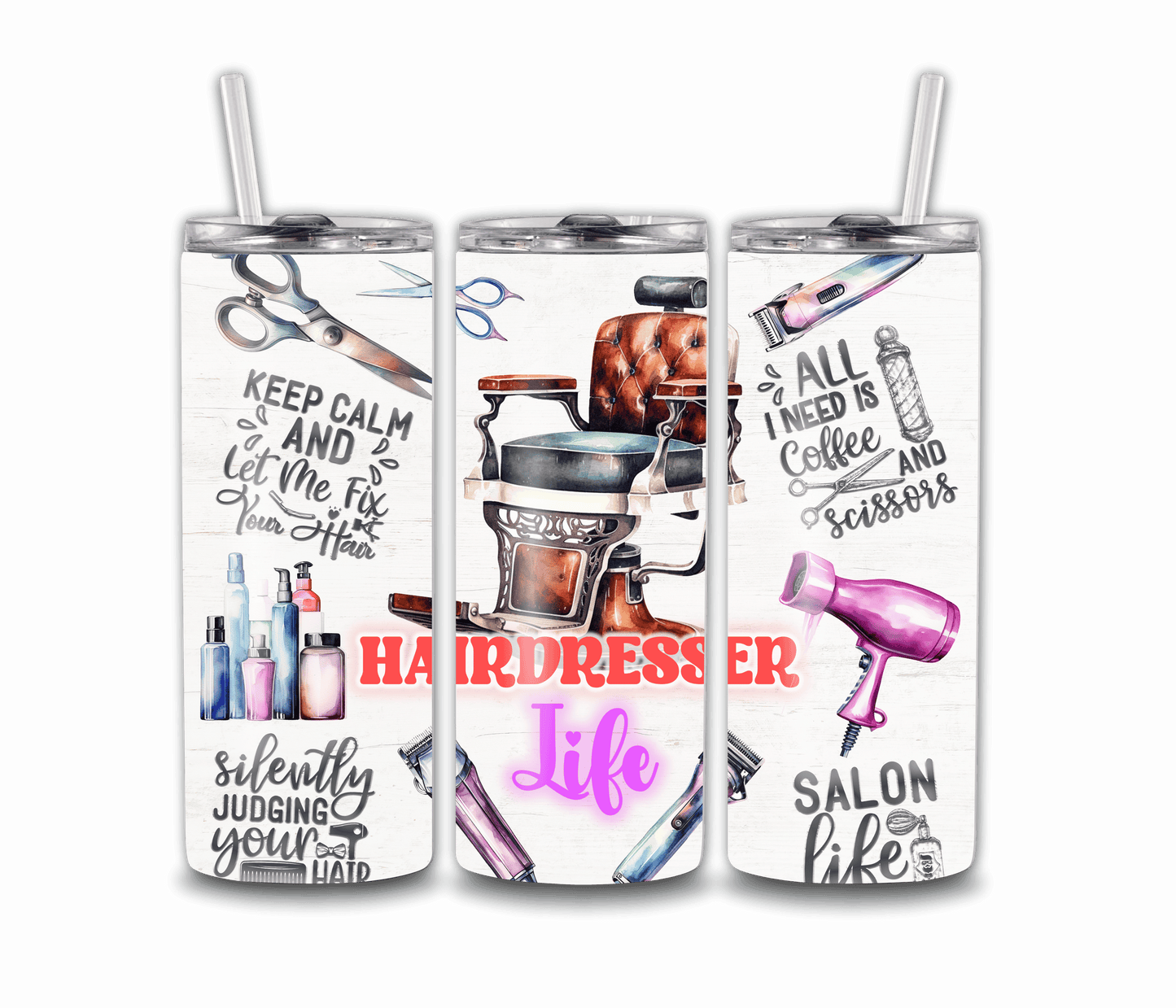 20oz Stylist Tumbler with Straw