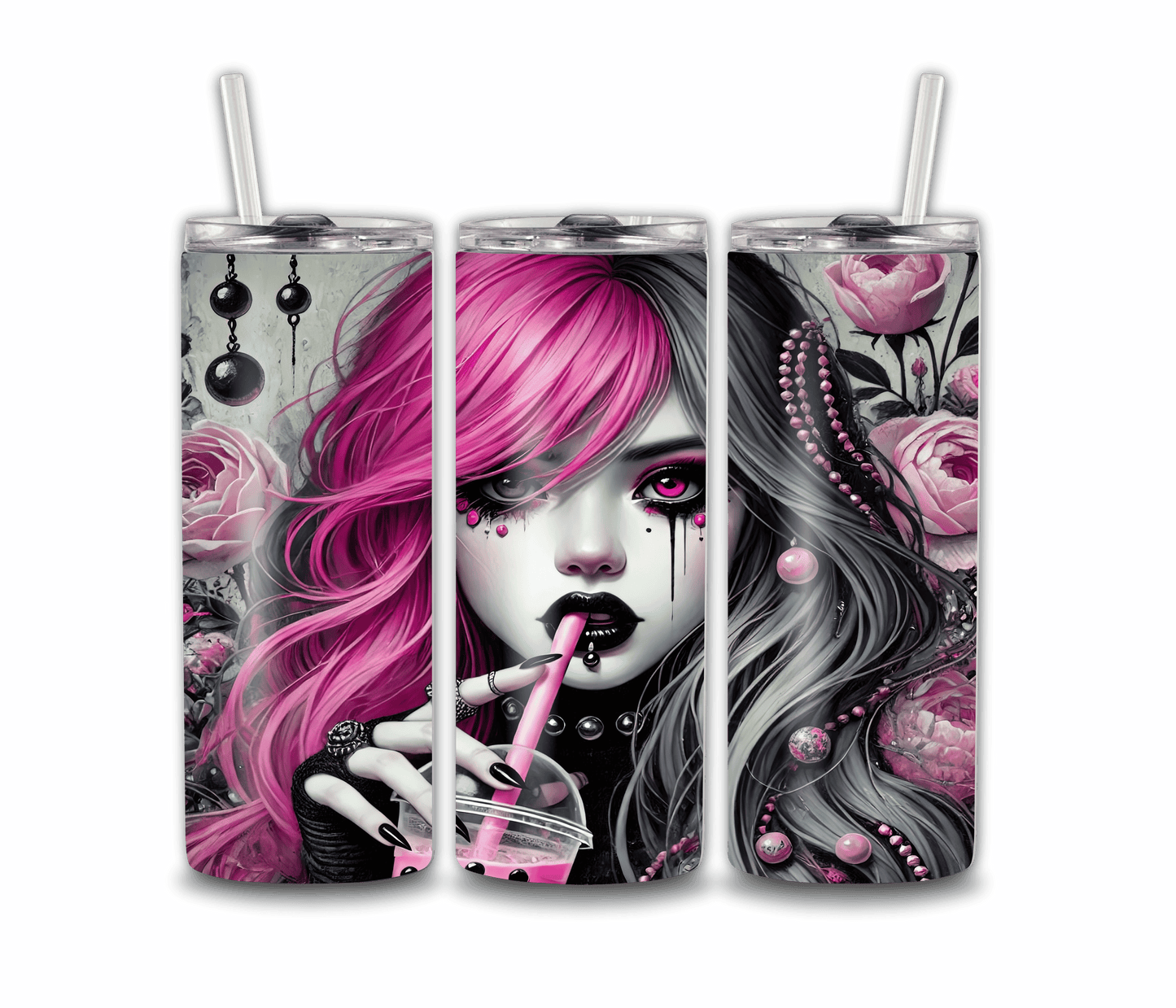 20oz Girl Power Tumbler with Straw