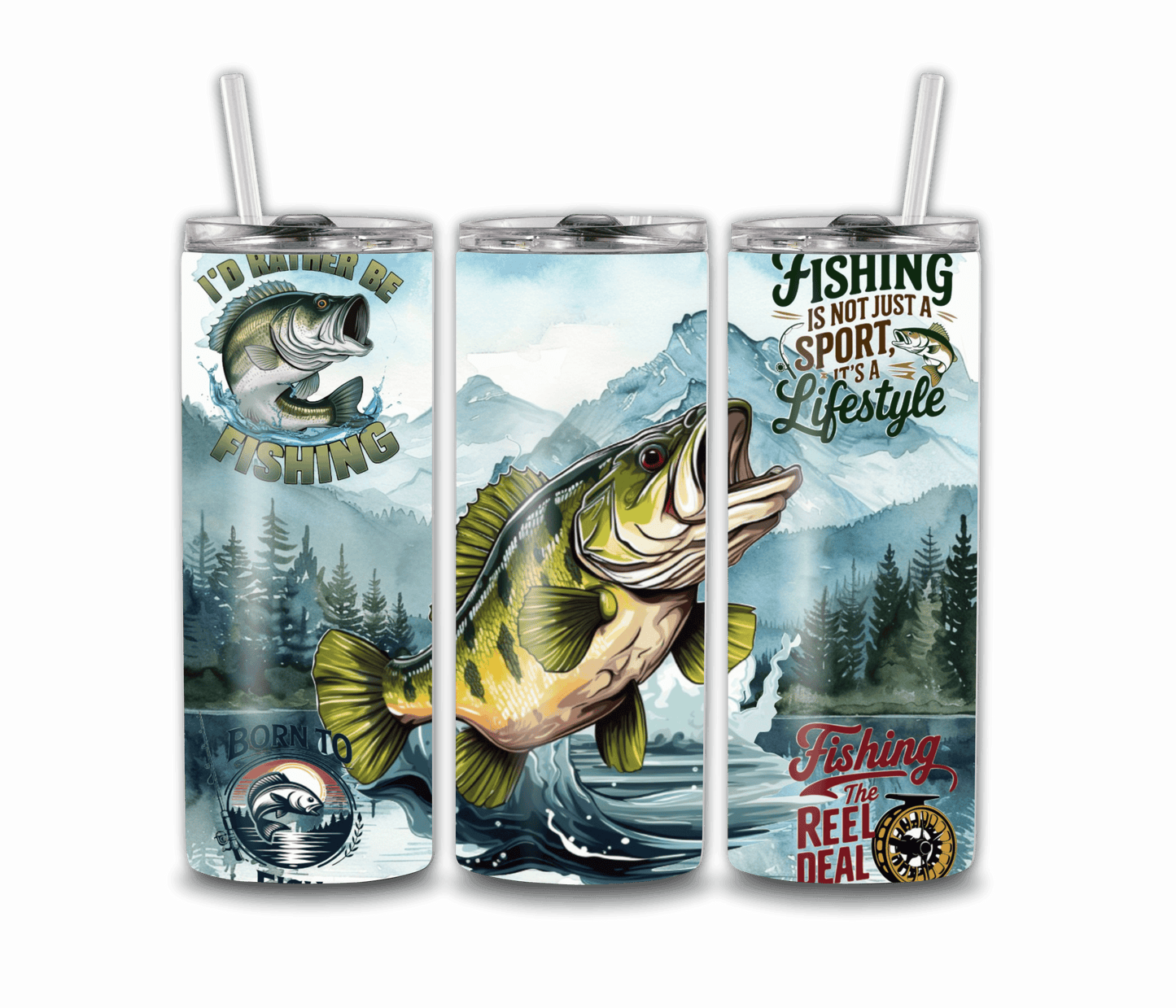 20oz Fishing theme Tumbler