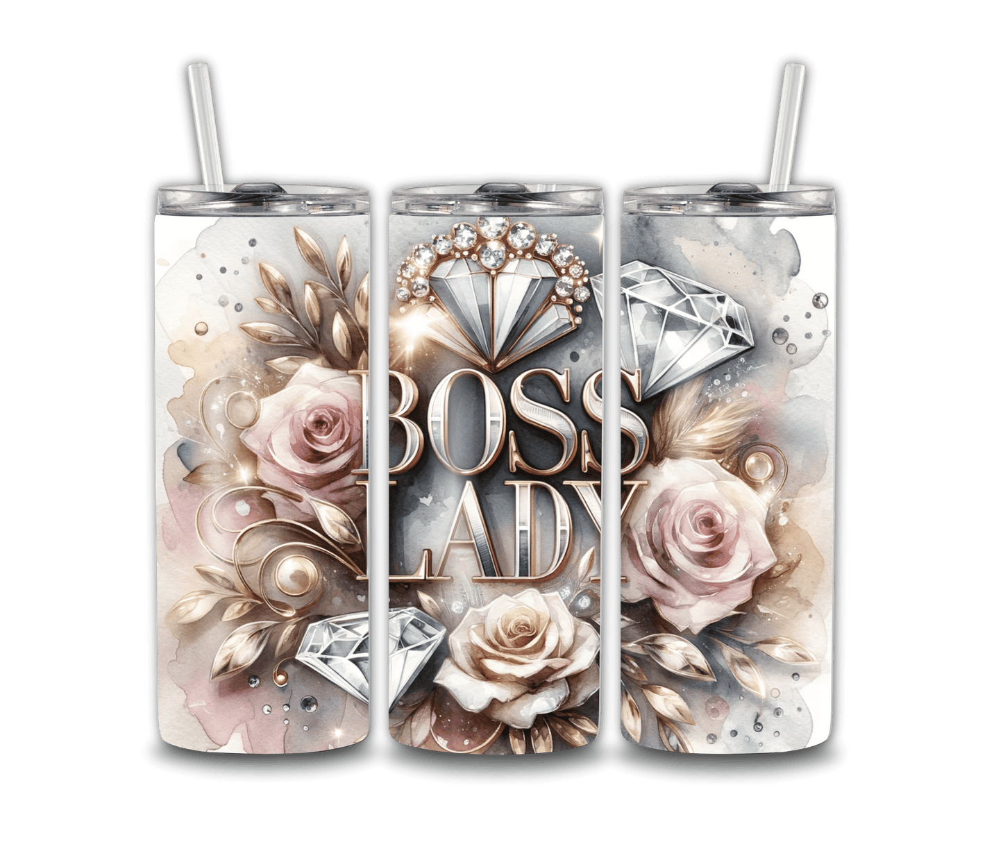 20oz Boss Lady Tumbler with Straw