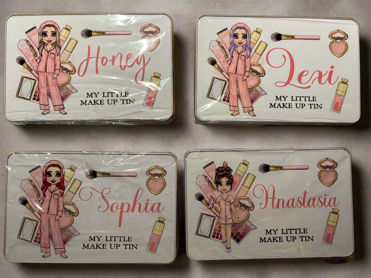 Personalised makeup tin