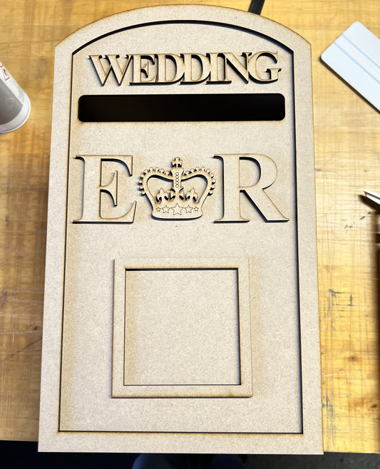 Wedding POST BOX White MDF Veneer Craft Kit Large Post Box, Weddings, Birthday