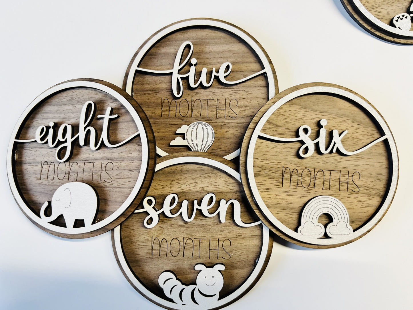 BABY MILESTONE WOODEN DISCS KEEPSAKE
