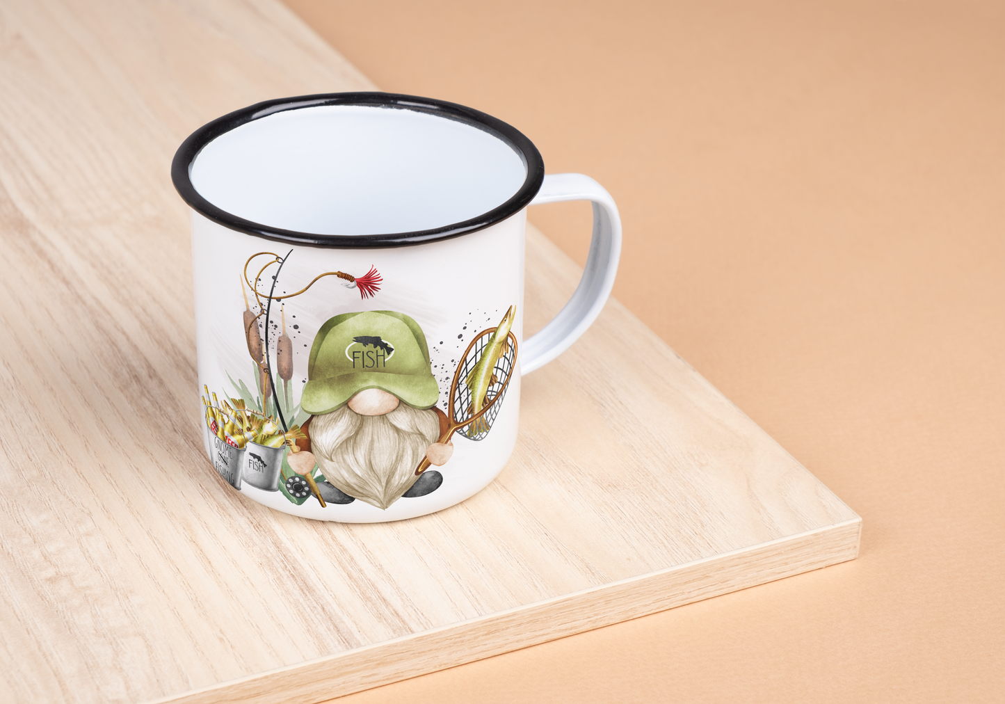 Personalized Gnome Fishing Mug - Unique Gift for Fishing Enthusiasts