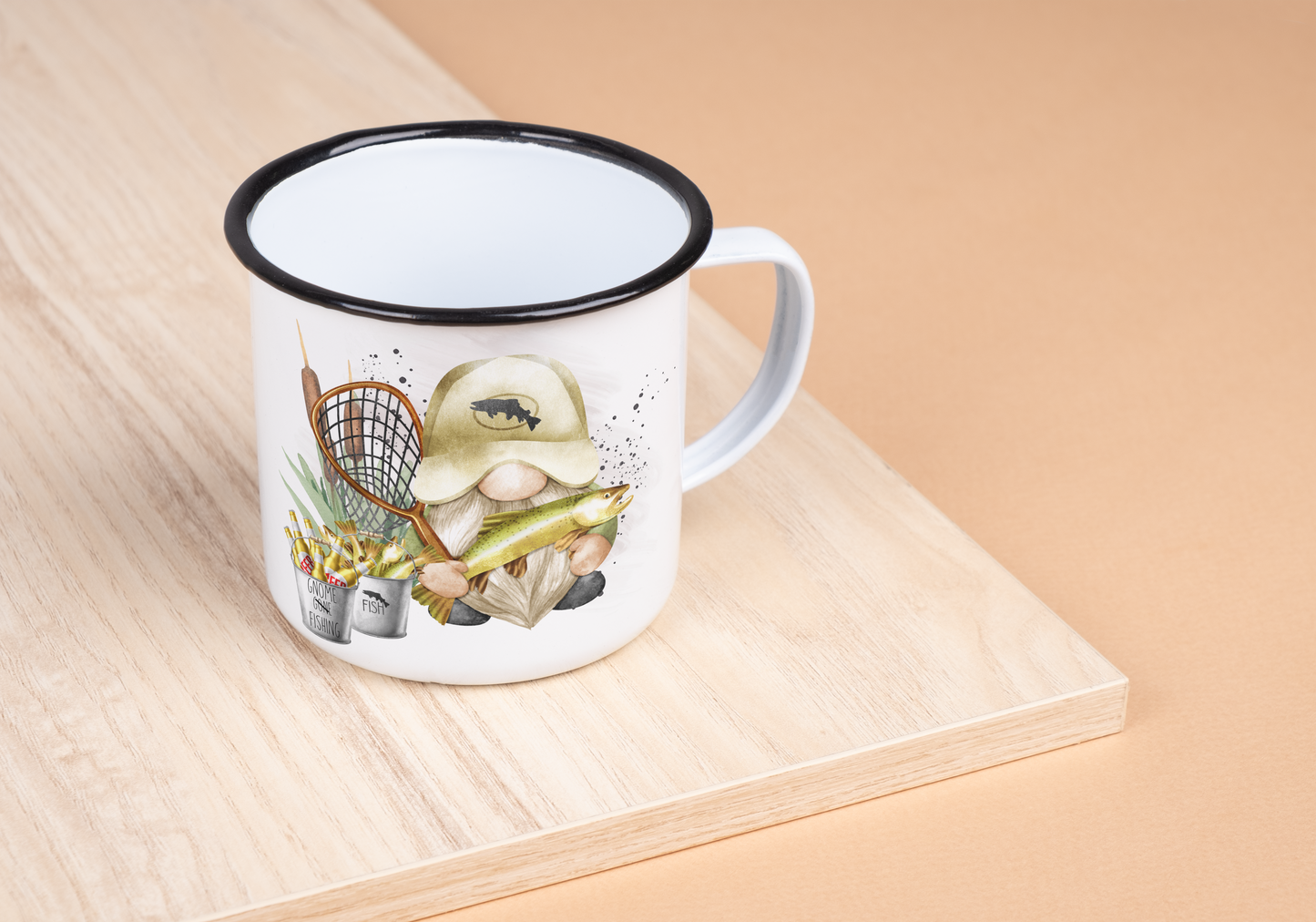 Personalized Gnome Fishing Mug - Unique Gift for Fishing Enthusiasts