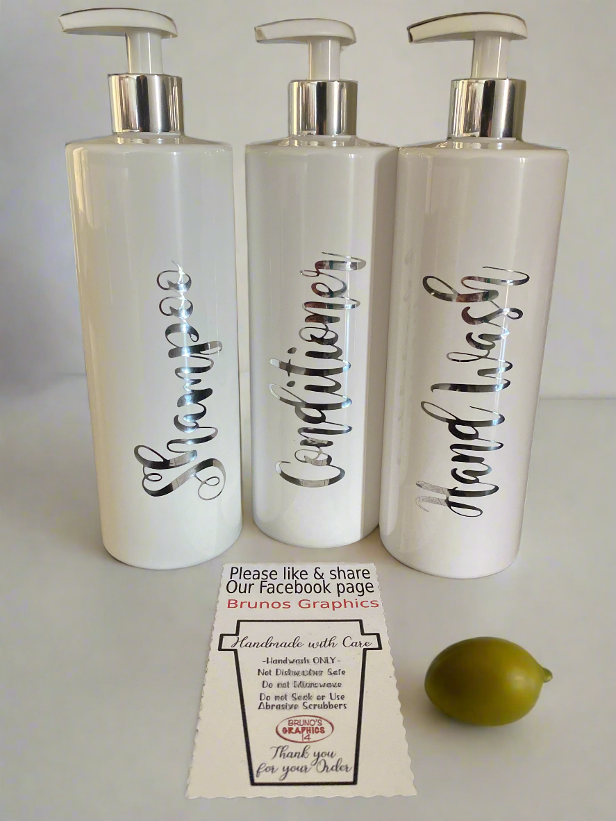 250ml White Pump Bottle with Lotion pump