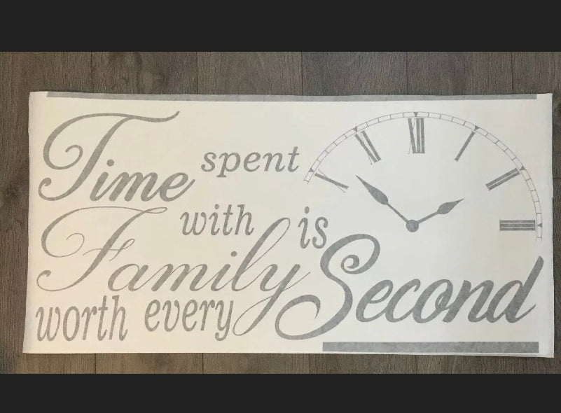 Time Spent With Family, vinyl decal