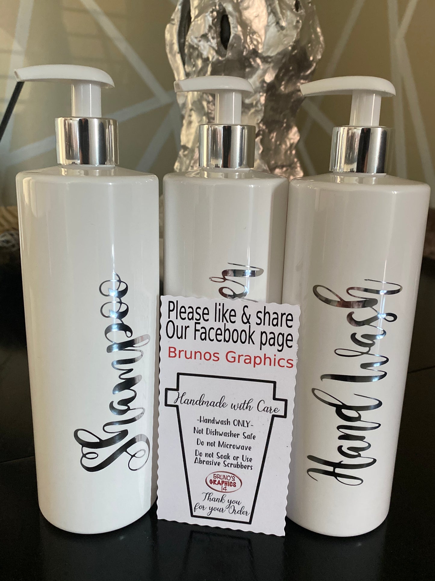250ml White Pump Bottle with Lotion pump