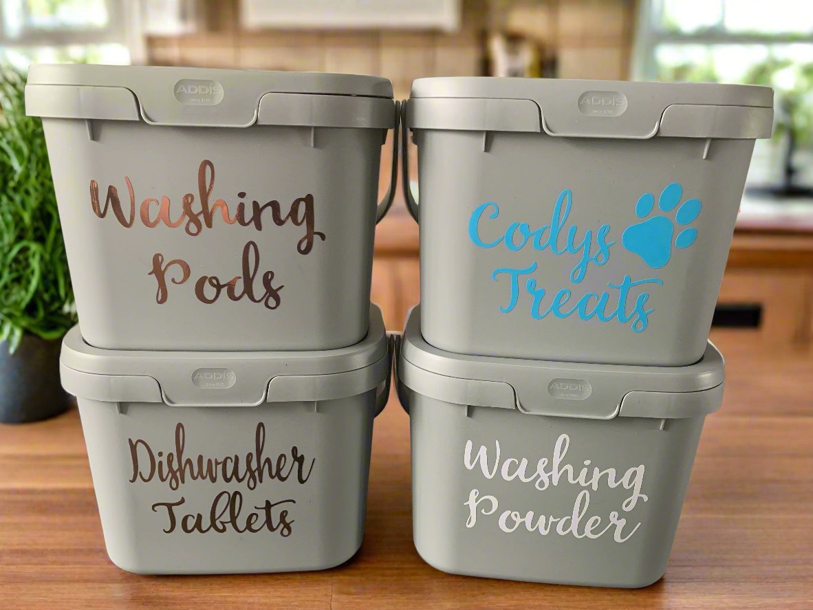 Personalised Eco storage caddy stackable, In three Colours