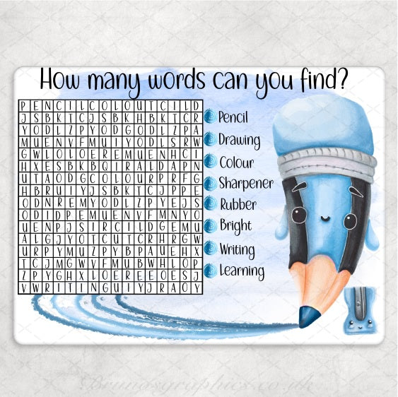 Word Search-Dry Eraser-Aluminium Sheet-Reusable