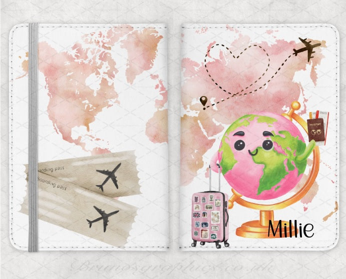 Personalised passport holder, custom, kids passport cover,
