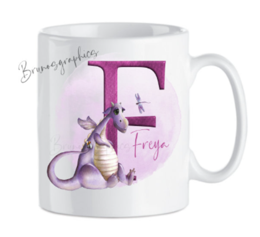 Personalised Dragon & Firefly Mug - Unique Gift for Dragon Lovers