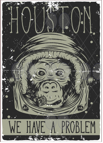 Houston We Have a Problem | Aluminium Poster - SpaceShop