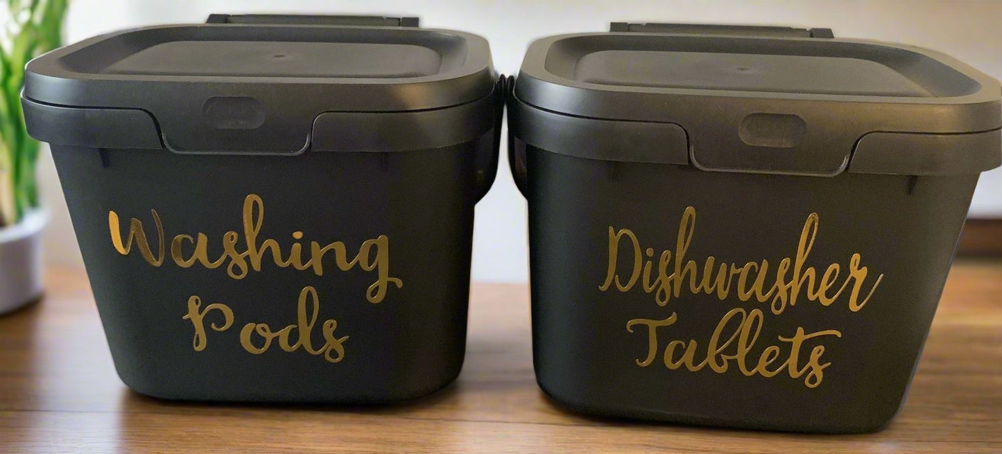 Personalised Eco storage caddy stackable, In three Colours