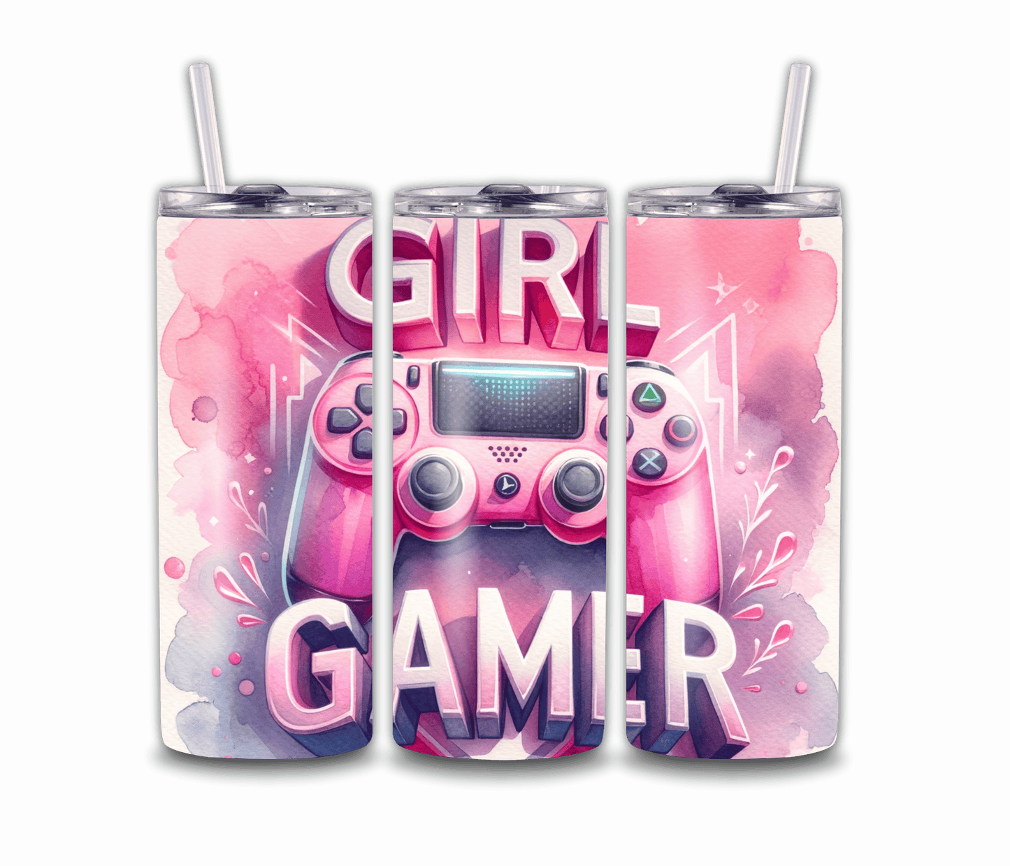 20oz Gamer Tumbler with Straw