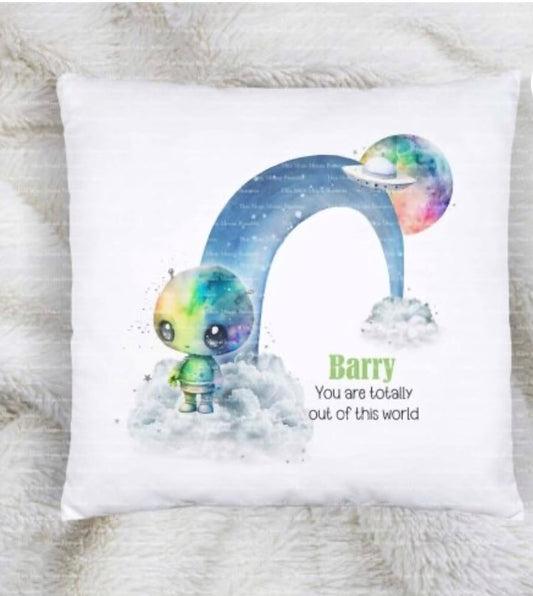 Personalised Barry the Alien Cushion