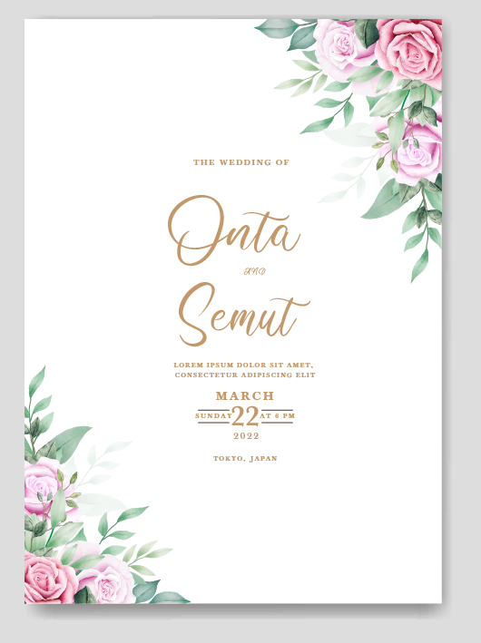 Elegant Pink Roses Save the date cards and Wedding Invitation,Birthday