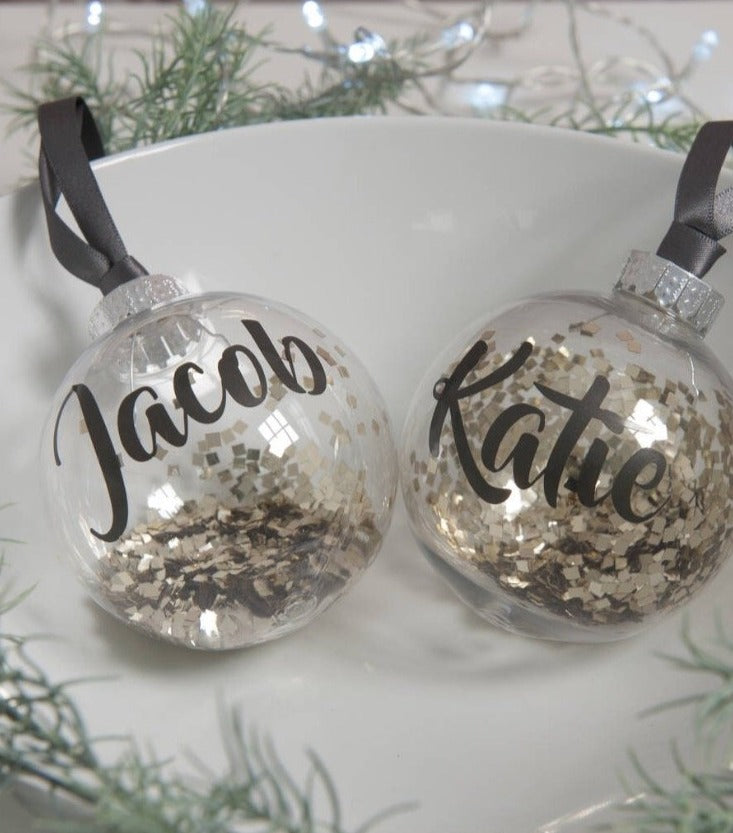 Personalised Christmas Baubles Brunos Graphics