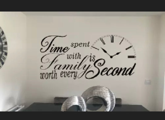 Time Spent With Family, vinyl decal