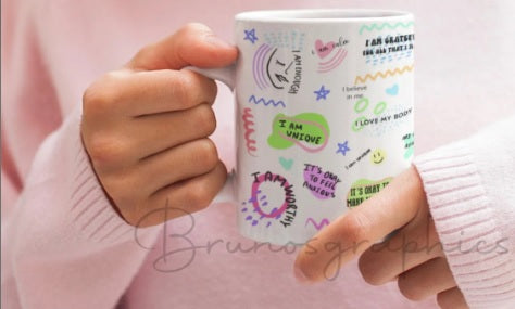 Positivity, Mindset mug, motivation cup, self care, positive