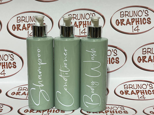 250ml Sage Green Pump Bottle with Lotion Pump